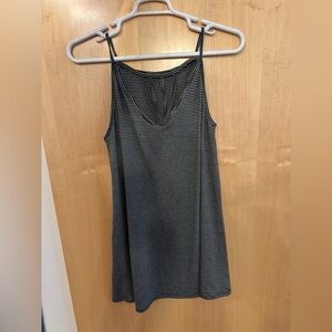 Angie NWOT Black Grey Striped Tank Dress, NWOT, Large